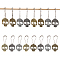 CHGCRAFT 4 Sets Skull Shower Curtain Hooks, with Iron Curtain Rings, for Bathroom Decoration, Mixed Color, 140mm, 4pcs/set