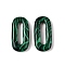 Synthetic Malachite Oval Pendants, Oval Ring Charms, 30x15~16x5~6mm, Hole: 17.5~19.5x3.5~4.5mm