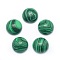 Synthetic Malachite Cabochons, Grade A, Half Round, 6x3~3.5mm