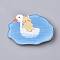 Fridge Magnets Acrylic Decorations, Duck with Rabbit, Light Sky Blue, 29.5x42x4mm