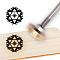 Stamping Embossing Soldering Brass with Stamp, for Cake/Wood, Star of David Pattern, 30mm