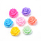 Resin Cabochons, Rose Flower, Mixed Color, 11x12x6~7mm