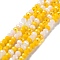 Glass Beads Strands, Faceted, Rondelle, Gold, 6x5mm, Hole: 1mm, about 85~88pcs/strand, 16.1~16.5 inch(41~42cm)