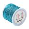 Jewelry Braided Thread Metallic Threads, Dodger Blue, 1mm, 109.36yards/roll(100m/roll)