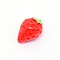 Resin Beads, Imitation Food, No Hole, Strawbwrry, Red, 16x11x11mm