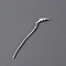 Alloy Rhinestone Hair Sticks for Women, Platinum, 160x22mm