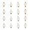 SUPERFINDINGS DIY Jewelry Making Finding Kit, Including 80Pcs 8 Styles Acrylic Imitation Pearl Link Charms & Pendants, with Iron & Alloy Findings, White, 17~25x10.5x8~10mm, Hole: 1.6~2.5mm, 10Pcs/style