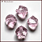 K9 Glass, Imitation Austrian Crystal Beads, Grade AAA, Faceted, Polygon, Pink, 6mm, Hole: 0.7~0.9mm