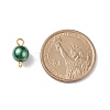 Glass Imitation Pearl Connector Charms PALLOY-JF01881-03-3