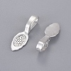Tibetan Style Alloy Glue-on Flat Pad Bails X-LF10728Y-NF-3