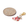 Christmas Theme Alloy Rhinestone & Enamel Pendant Decorations HJEW-JM00980-4