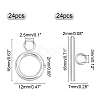 304 Stainless Steel Toggle Clasps STAS-UN0016-44S-2