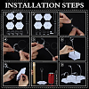 Assembled Hexagon Plastic Action Figure Display Stands with Adjustable Alloy Support Arm ODIS-WH0080-11A-3