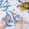 2Pcs Cloud Clothing Computerized Embroidery Cloth Iron on/Sew on Patches DIY-GF0012-97D-3
