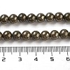 Natural Gold Pyrite Smooth Round Beads Strands G-F197-10-6mm-6