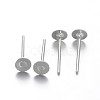 Rack Plating Iron Ear Studs Findings X-IFIN-M029-06P-NR-1