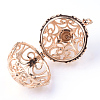 Rack Plating Brass Cage Pendants X-KK-Q402-01KC-3