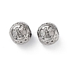 304 Stainless Steel Rhinestone European Beads STAS-A092-10X-P-1