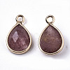 Natural Strawberry Quartz Charms G-N326-50C-2