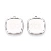 304 Stainless Steel Pendant Cabochon Settings STAS-T067-14P-1