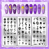 Stainless Steel DIY Nail Art Templates MRMJ-WH0092-097-3