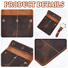 Square Portable Leather Single Watch Pouch Storage Bags ABAG-WH0047-09-5