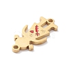 304 Stainless Steel Connector Charms STAS-R119-01G-3