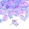 50Pcs Transparent Spray Painted Glass Beads GLAA-FS0002-06A-1