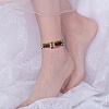 Candy Color Glass Seed Beads Stretch Anklets Set for Girl Women AJEW-SW00003-7