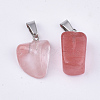 Cherry Quartz Glass Pendants G-Q996-21-2