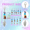Chakra Gemstone Chip Pendant Decorations HJEW-TAC0027-2
