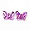 UV Plating Rainbow Iridescent Acrylic Beads PACR-H001-06-3