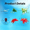 6Pcs 6 Style Handmade Lampwork Display Decorations AJEW-SZ0002-30-2