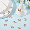 30Pcs 5 Colors Moon Alloy Enamel Connector Charms ENAM-SC0004-23-4