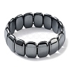 Non-Magnetic Synthetic Hematite Beaded Stretch Bracelets BJEW-H589-02C-1