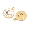 Brass Micro Pave Cubic Pendants KK-Z140-17G-2