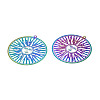 Ion Plating(IP) 201 Stainless Steel Filigree Big Pendants X-STAS-S118-079-2