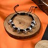 Adjustable Alloy Braided Beads Bracelets BJEW-JB10917-2