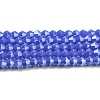 Opaque Solid Color Electroplate Glass Beads Strands LS-EGLA-A039-P4mm-A11-1