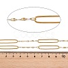 304 Stainless Steel Enamel Dapped Chain Oval Link Chains CHS-K021-15G-10-3