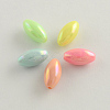 AB Color Plated Rice Acrylic Beads X-SACR-Q106-09-1