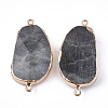 Electroplate Natural Labradorite Links Connectors G-S344-70C-01-2