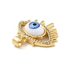 Brass Micro Pave Cubic Zirconia Pendants KK-B059-41G-D-3