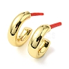 Brass Stud Earrings EJEW-F244-02G-4