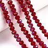 Electroplate Glass Beads Strands EGLA-A034-T1mm-L20-4