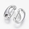 Tarnish Resistant 304 Stainless Steel Push Gate Snap Keychain Clasp Findings STAS-G143-11D-2