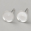 925 Sterling Silver Studs Earrings Finding STER-WH0061-26B-1