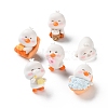 6Pcs 6 Styles Resin Duck Display Decoration AJEW-S037-04-1