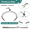 8Pcs 4 Colors Brass Box Chains Slider Bracelet Making with Clear Cubic Zirconia KK-AR0002-83-2