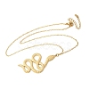 304 Stainless Steel Snake Pendant Necklaces for Women Men LS-NJEW-Z063-03G-08-2